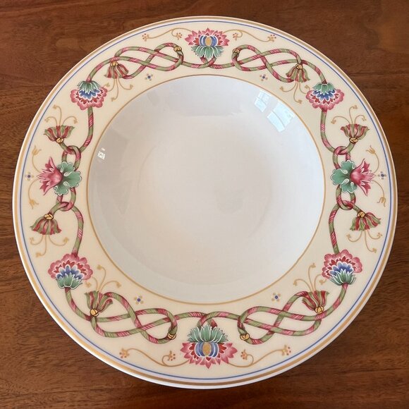 4 Villeroy & Boch Heinrich Ars Vivendi Flat Rim Soup Bowls Bone China W. Germany - Picture 3 of 10